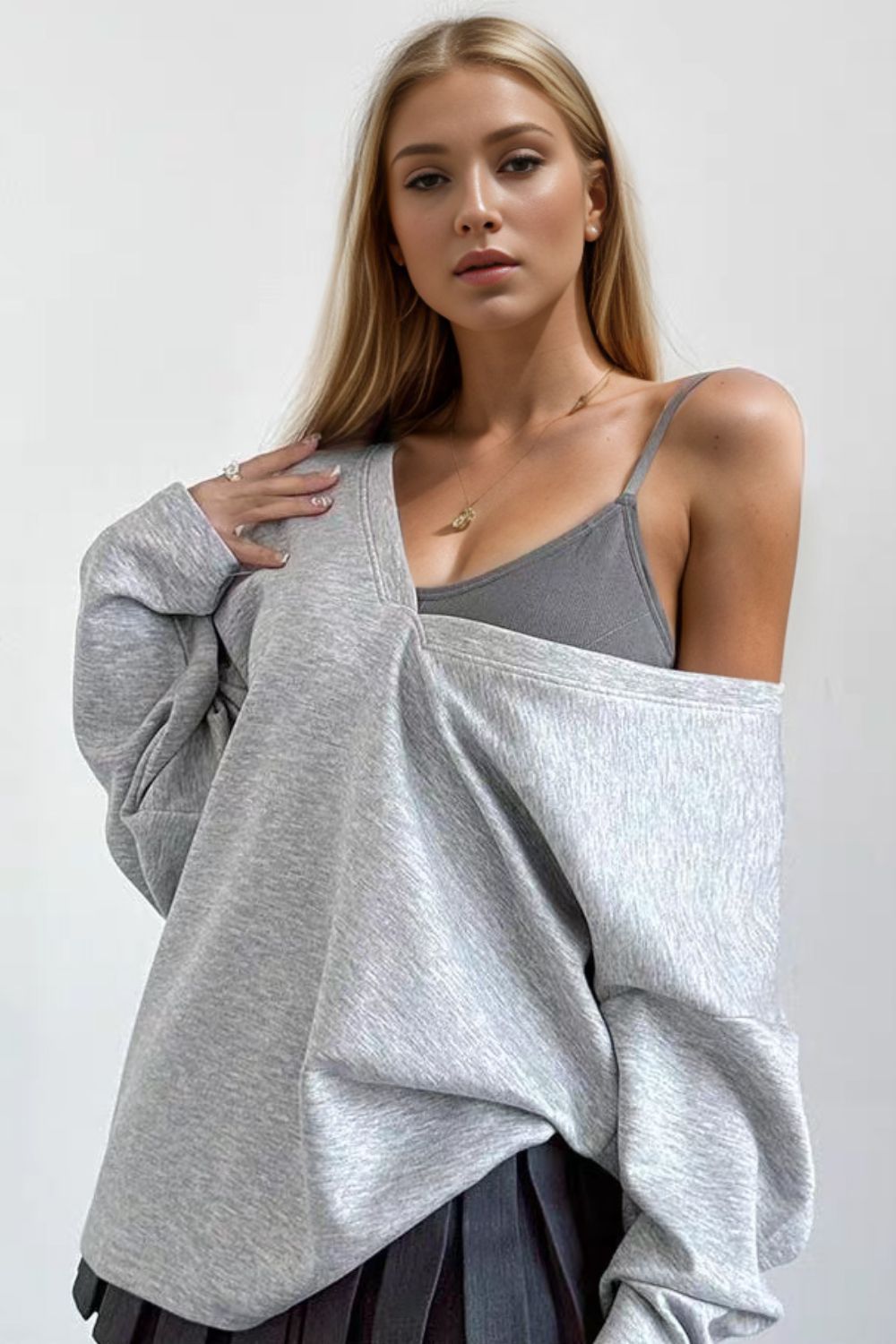 V-Neck Cozy Bae Sweatshirt