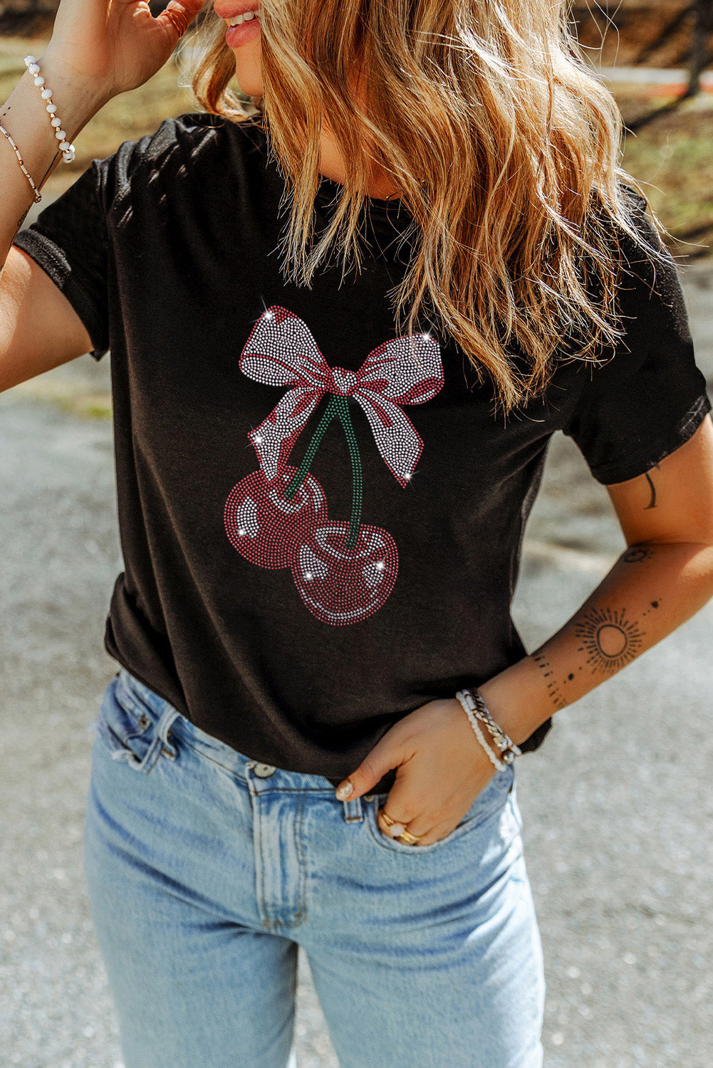 Cherry Bow Pop Tee 🎀 🍒