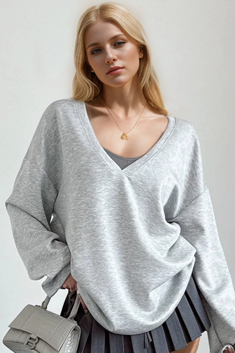 V-Neck Cozy Bae Sweatshirt