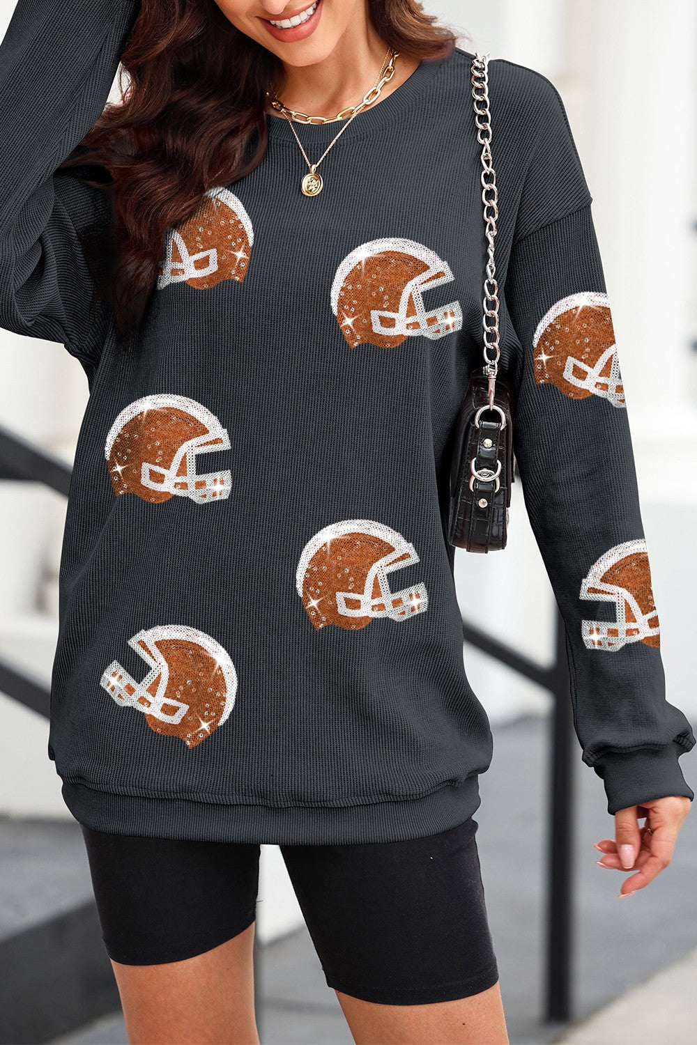 Sparkle Squad Helmet Sweatshirt