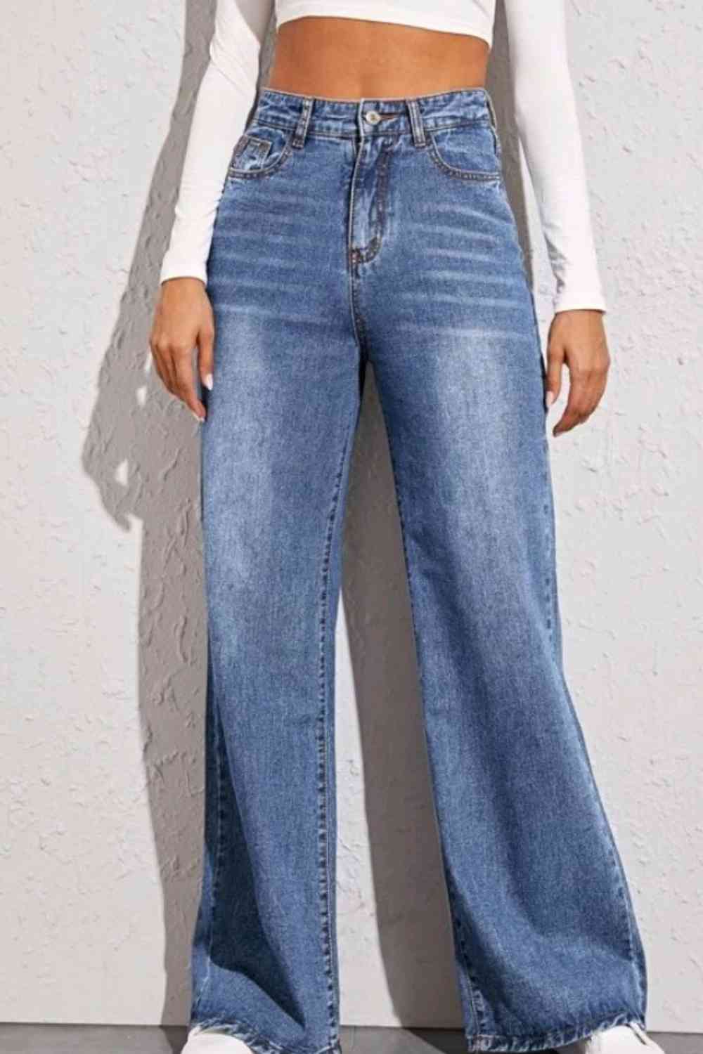 Heavens Sake! High Waist Wide Leg Jeans